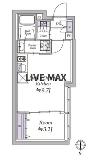 アトリオフラッツ清澄白河【4階】の間取り