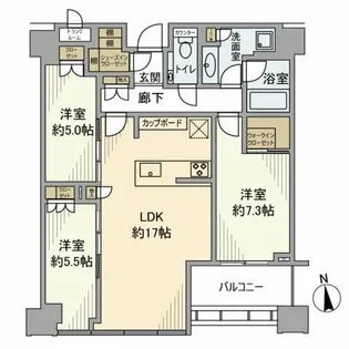 白金ザ・スカイE棟(シロカネザ・スカイイートウ)【41階】の間取り