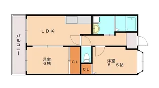 コーレジアス須磨【2階】の間取り