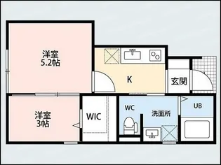 ラーク沼垂西【1階】の間取り