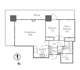 リエトコートアルクスタワー【10階】の間取り