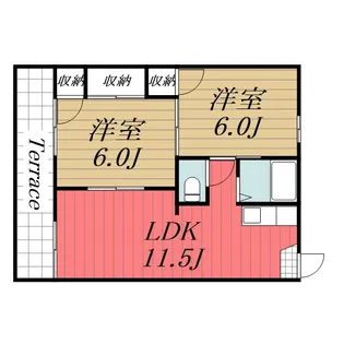 メゾンド・ブリーズ2番館【1階】の間取り