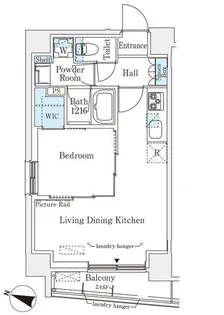 ブリューム西麻布【6階】の間取り