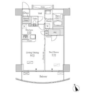 パークフラッツ芝浦【5階】の間取り