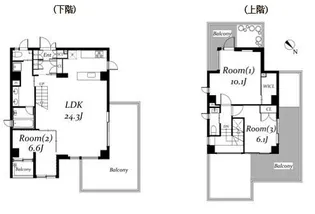 東京都渋谷区代々木1【マンション】の間取り