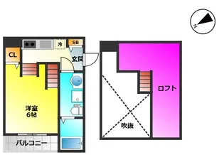 福岡県福岡市博多区那珂1【アパート】の間取り