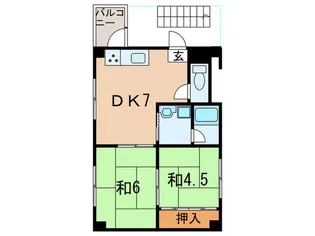 月見山マンション【3階】の間取り