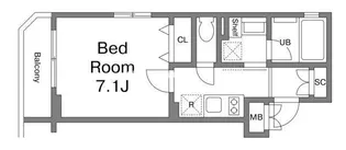 エヌフラット中目黒【1階】の間取り