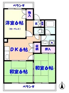 マンションなしや3号棟【3階】の間取り