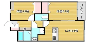大阪府東大阪市太平寺2【アパート】の間取り