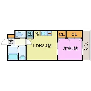 プリエ深草【4階】の間取り