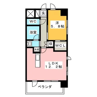 グランシャリオ池下【12階】の間取り