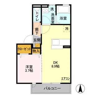 ルシール細谷 A【2階】の間取り