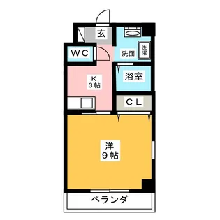 シャトーボナールII【9階】の間取り