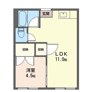 弦巻ガーデンハイムA棟【2階】の間取り