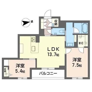 メリア調布【2階】の間取り