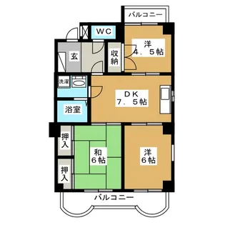 ラ・コンシェル柴周【5階】の間取り