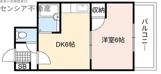 雅叙園ハイツ【7階】の間取り