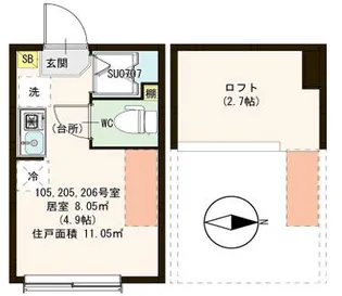 エスタディオ北千住【1階】の間取り