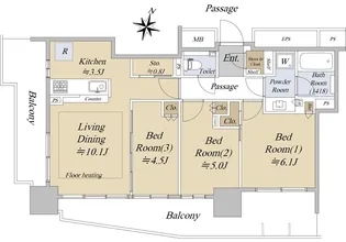 シティタワーズ板橋大山ノースタワー【11階】の間取り