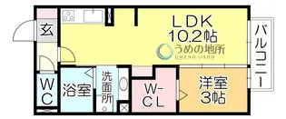 プランドールB棟【2階】の間取り