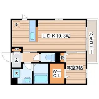 ハイブリッジ恵和町【1階】の間取り