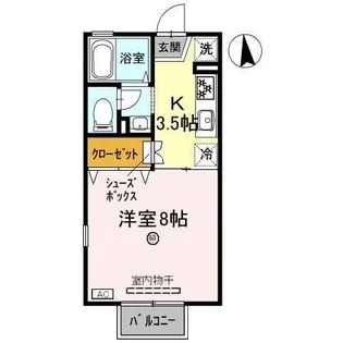 ルミナス若狭 2棟【2階】の間取り