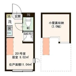 ハーモニーテラス南馬込【2階】の間取り