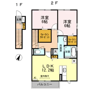 メルヴェーユII【2階】の間取り