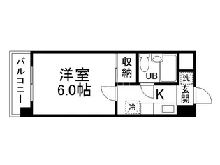 ハイクオリティクイナブリッジ【3階】の間取り