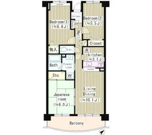 クレール仙川【5階】の間取り