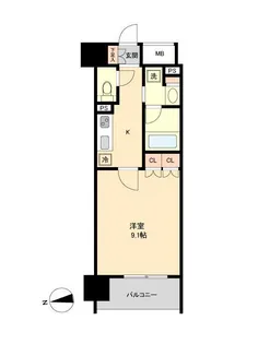 レジディア榴岡 ウエスト棟【3階】の間取り