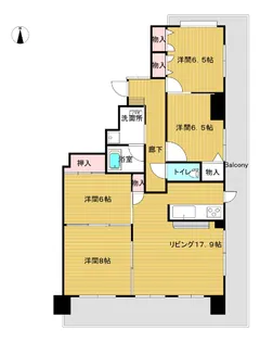 パークサイドしろさき【4階】の間取り