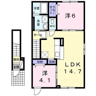 リバーサイド寿【2階】の間取り