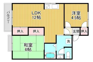 アビタ吉身A【1階】の間取り
