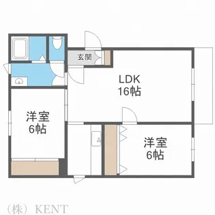 ラ・フレサ発寒【3階】の間取り