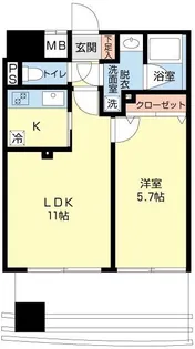 六軒町伍番館【4階】の間取り