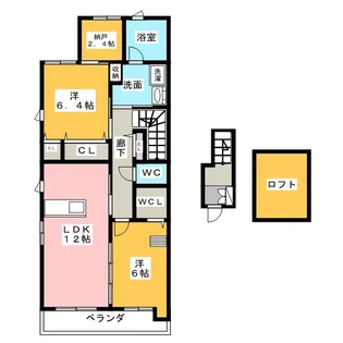 パインクレスト茶屋が坂【2階】の間取り