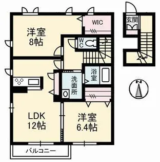 パーシモン【2階】の間取り