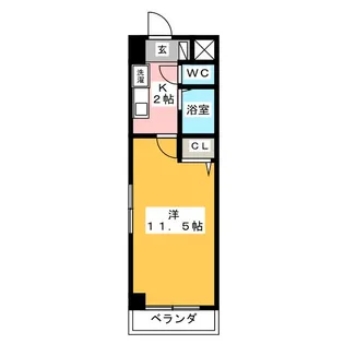 岡地レジデンス笹島【2階】の間取り