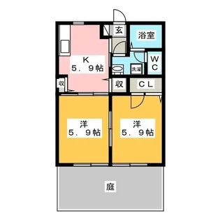 シャーメゾン水上 B棟【1階】の間取り