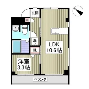 ベルハイツ【3階】の間取り