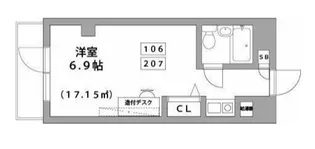 貝取学生会館【3階】の間取り
