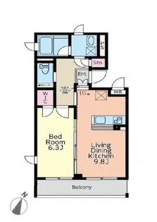 メゾンドール花房山【1階】の間取り