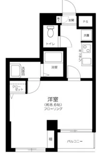 リスレーヌ蔵前【4階】の間取り
