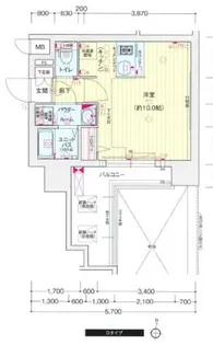 プレサンス錦ラウム【2階】の間取り