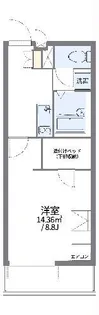 レオパレスソルティ【1階】の間取り