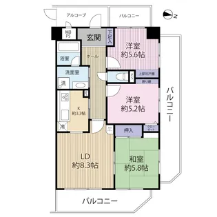 スカイタウン西船橋【5階】の間取り