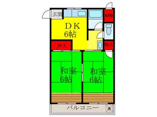 石澄ハイツ【4階】の間取り
