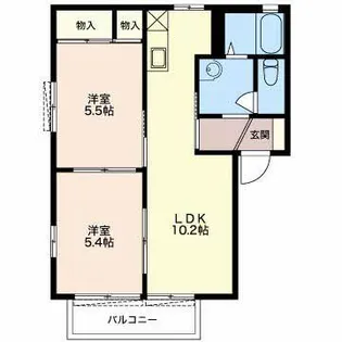 ミルトニア II【1階】の間取り